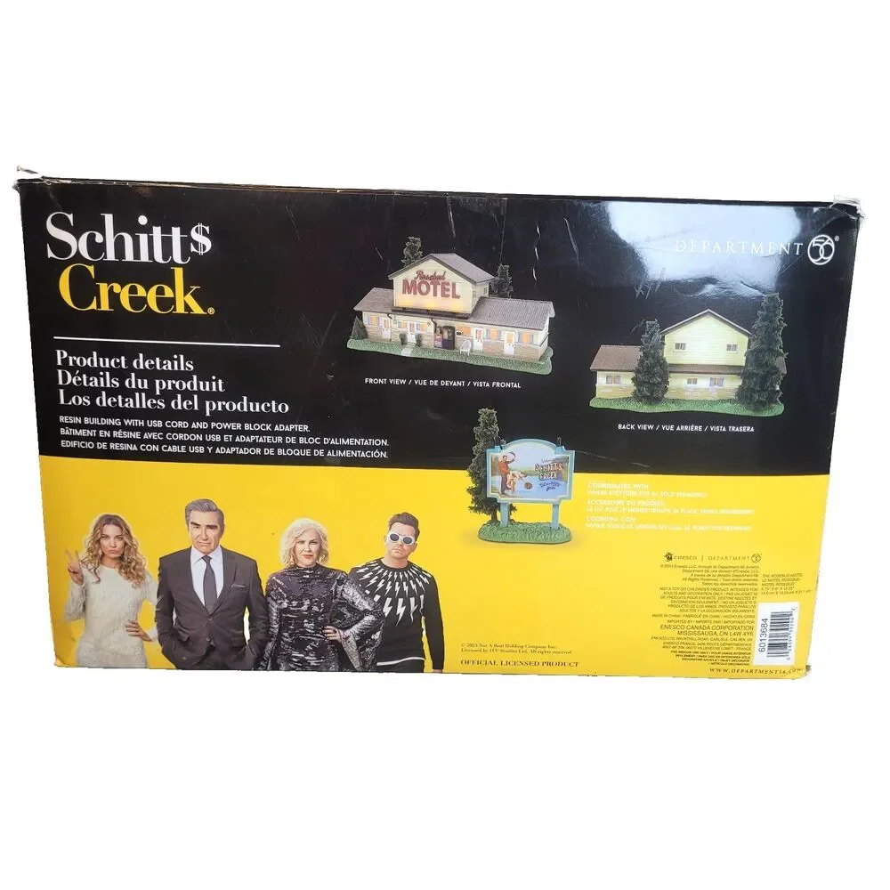 Dept 56 THE ROSEBUD MOTEL SCHITT'S CREEK Hot Properties 6013684 LIGHTS UP! NEW